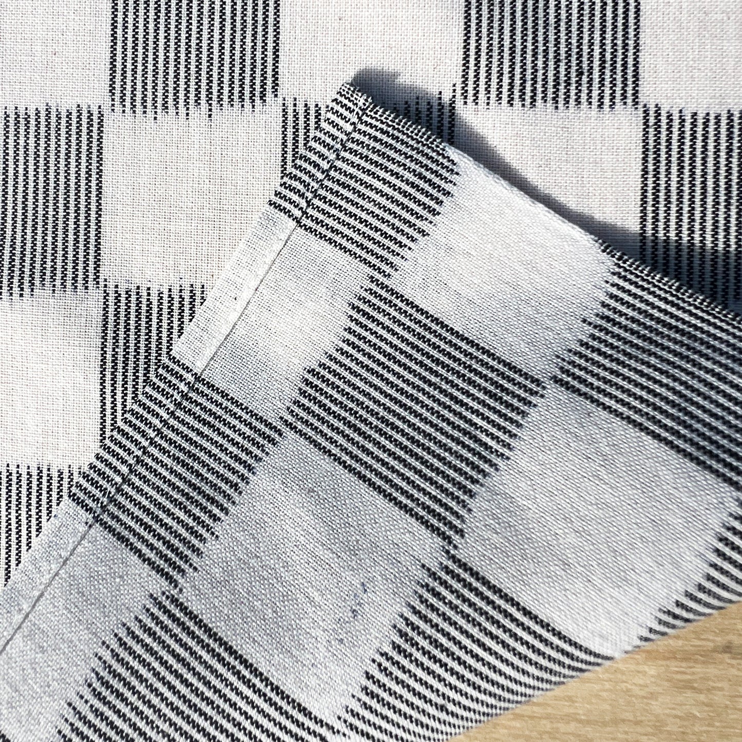 Kasuri Table Napkins, Ichimatsu White