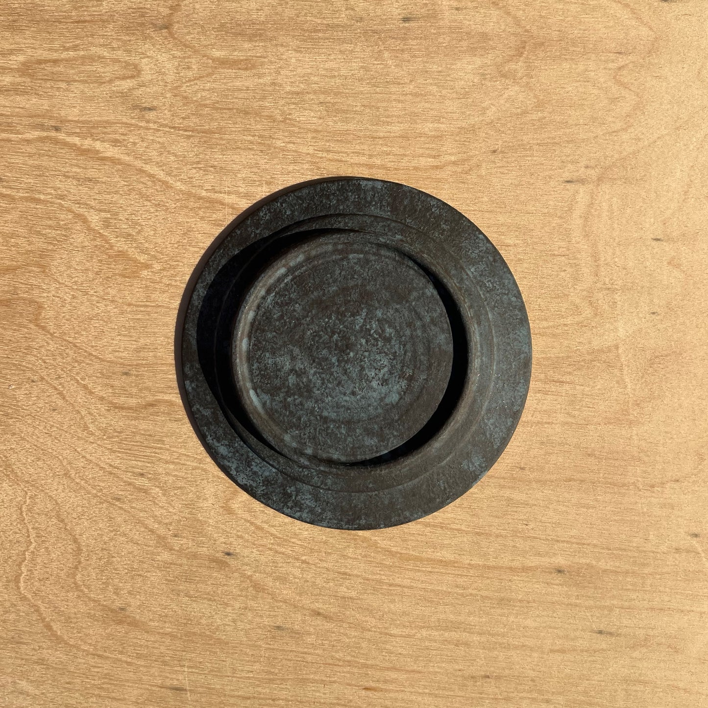 Blue Rimmed Small Plate 6"