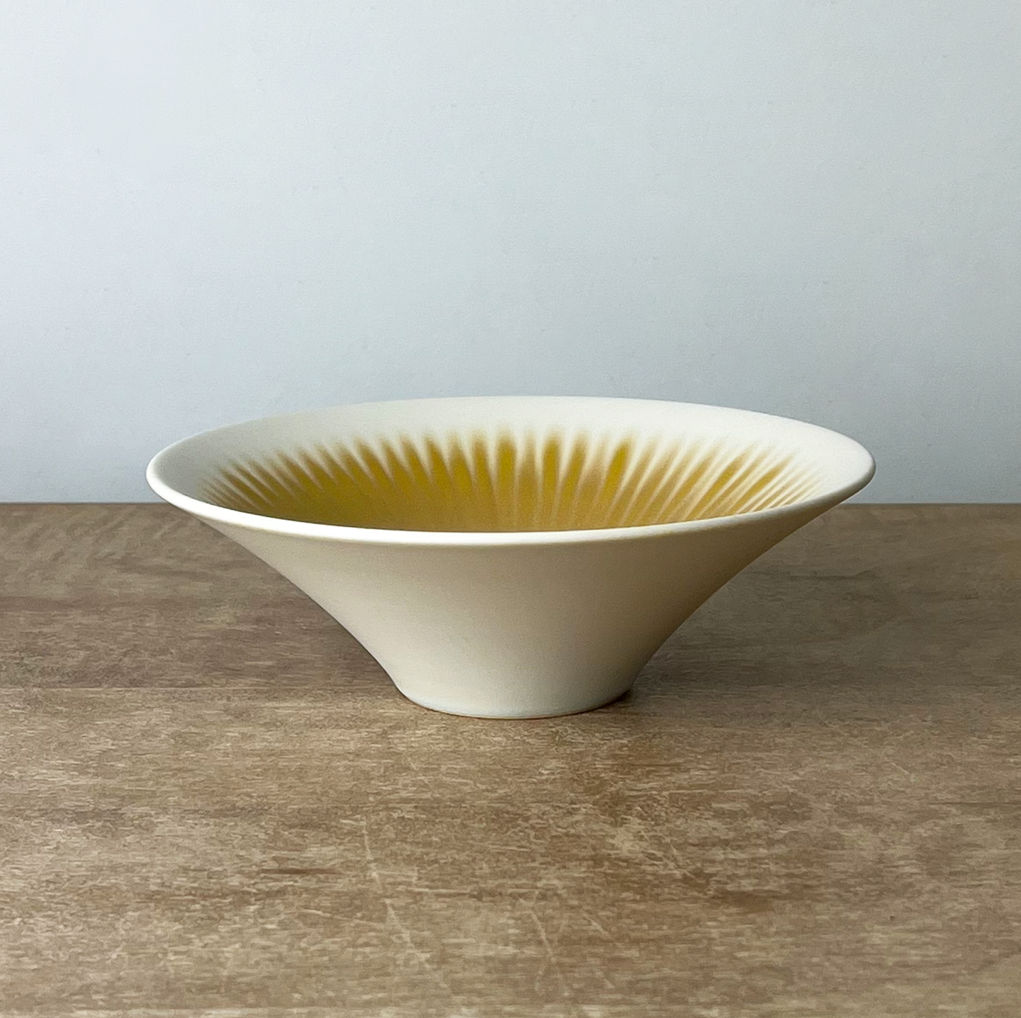 Asagao Bowl 7”, Yellow Wash