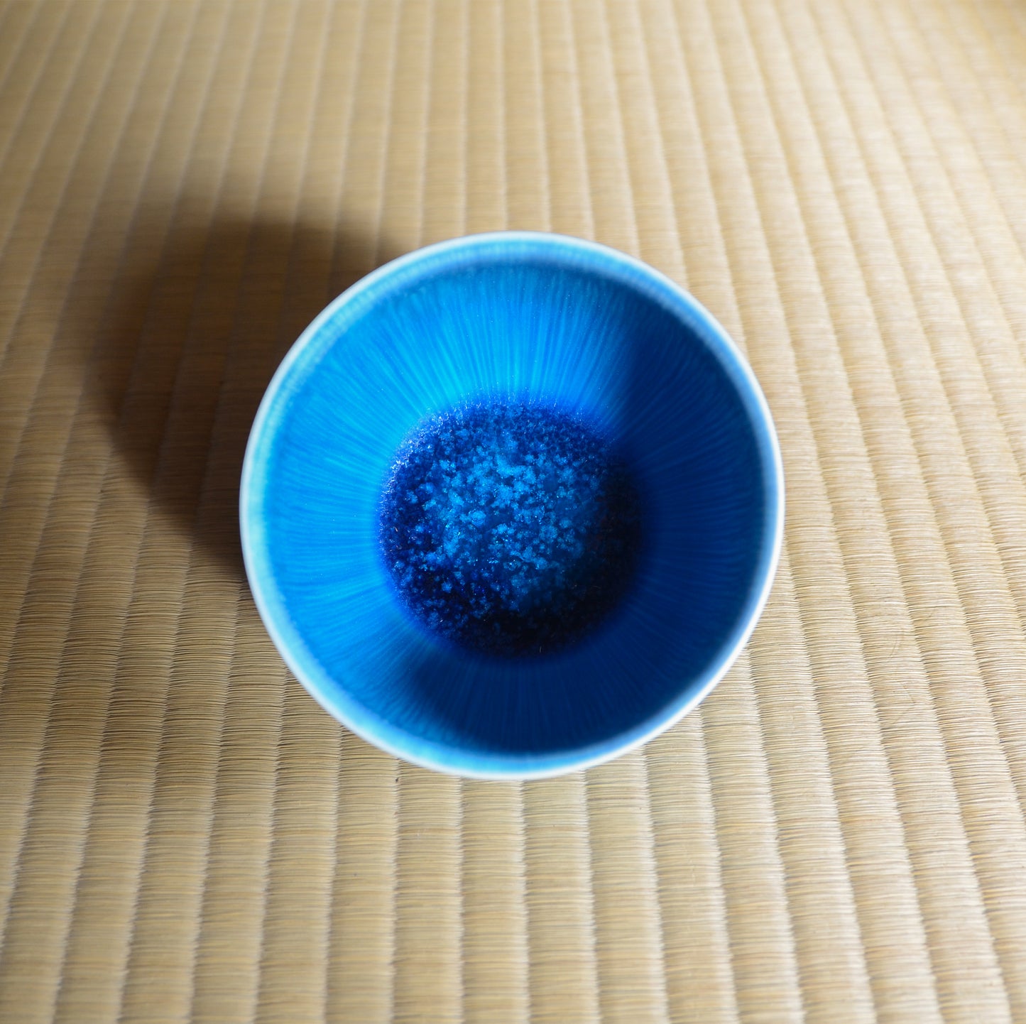 Chawan Matcha Bowl 4.5”, Indigo Wash Turkish Blue