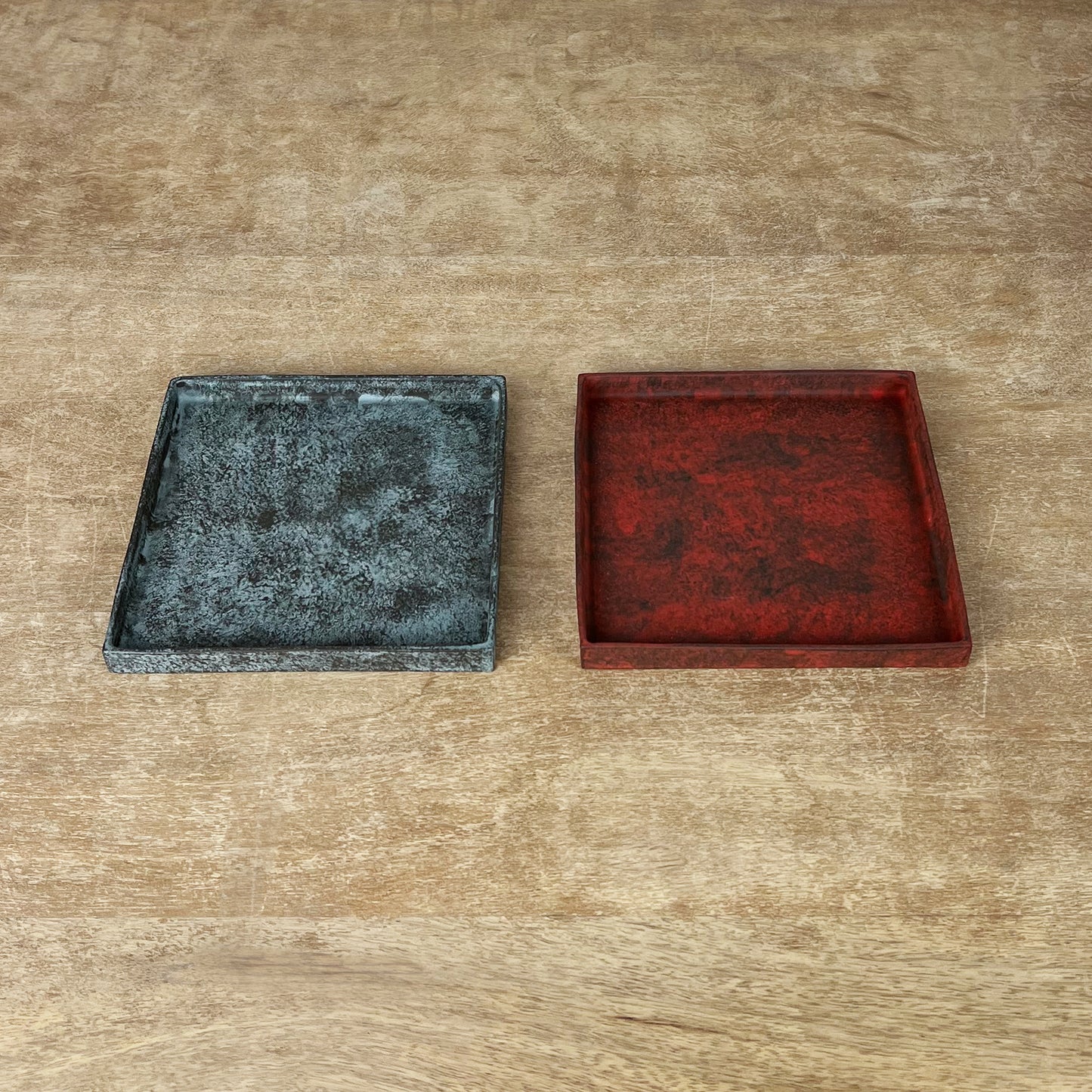 Blue Square Plate 5.5"