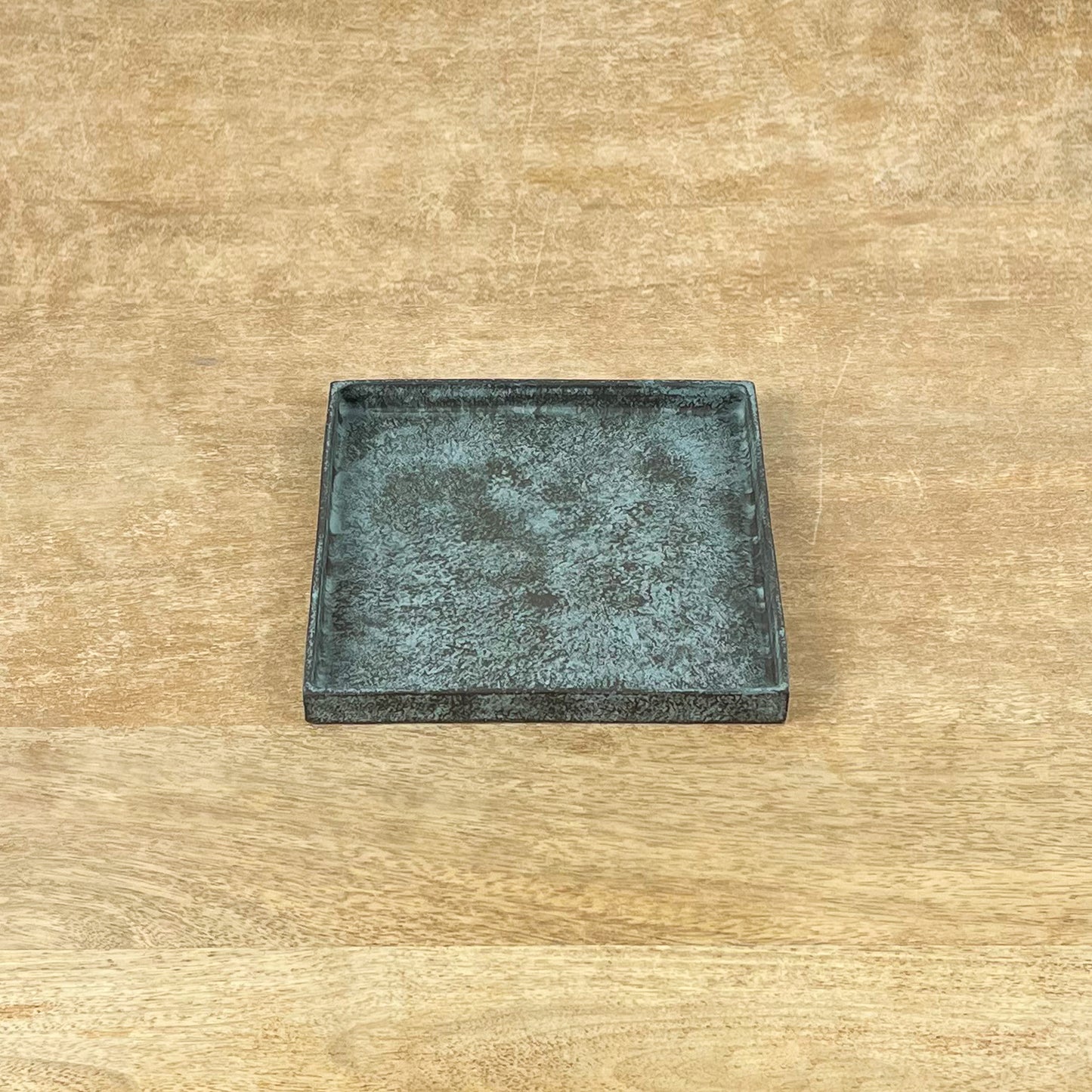 Blue Square Plate 5.5"