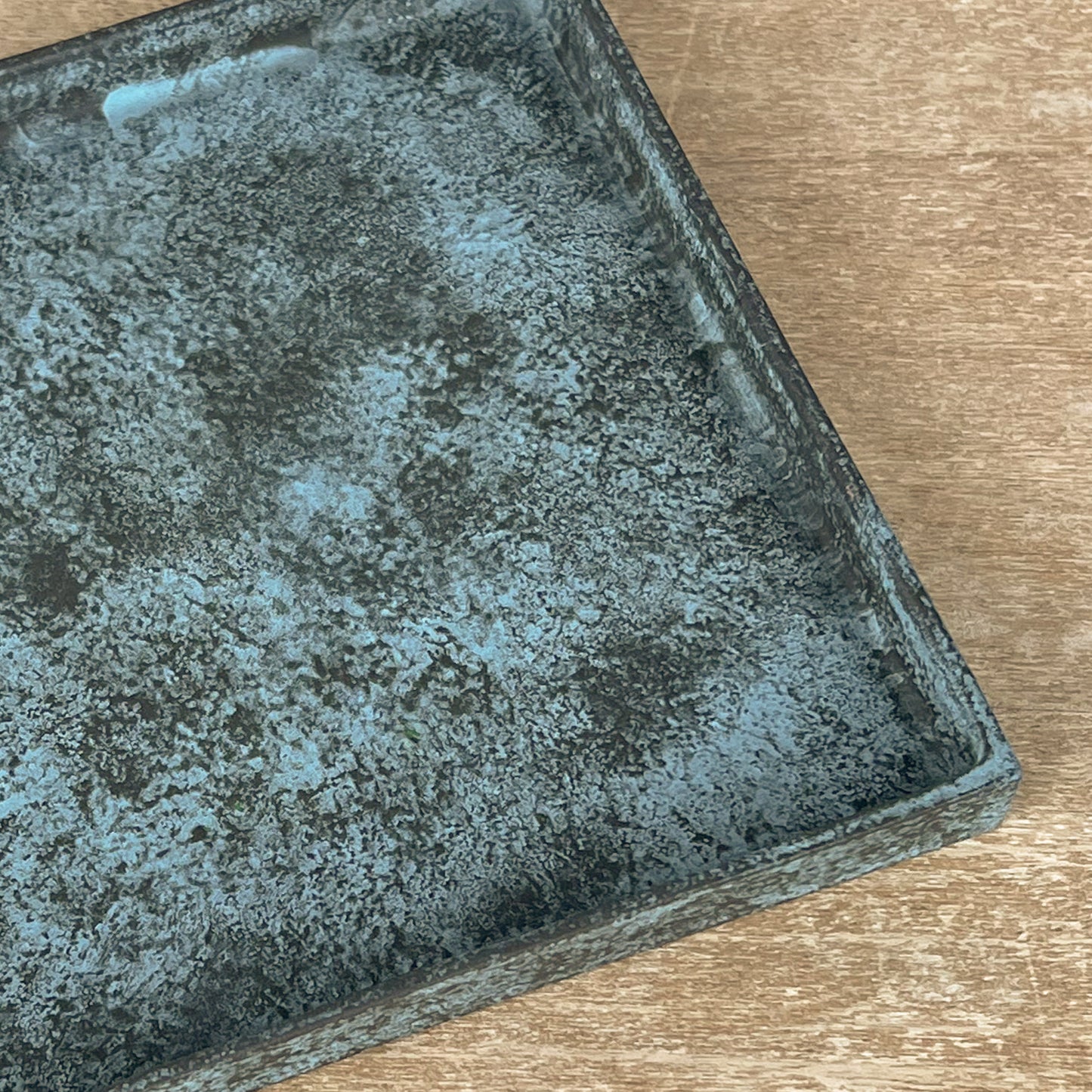 Blue Square Plate 5.5"
