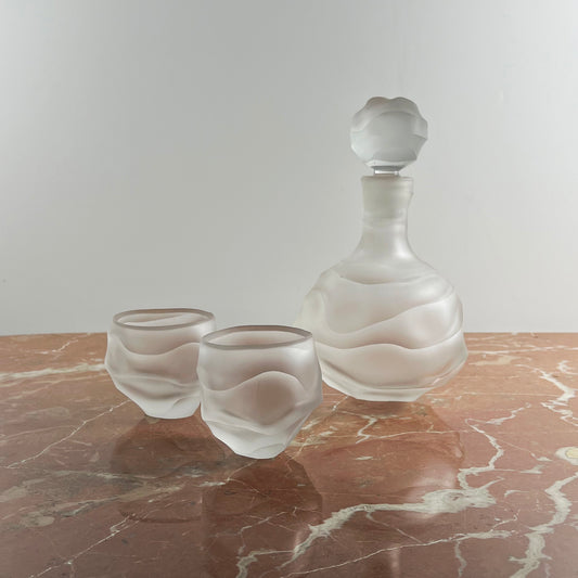 Sakumon Wavy Decanter and Tumbler Set