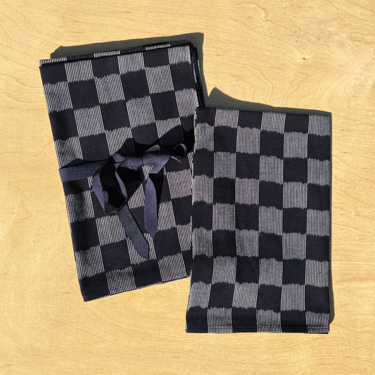 Kasuri Table Napkins, Ichimatsu Navy