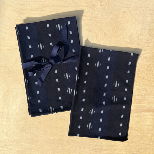 Kasuri Table Napkins, Navy Kasuri