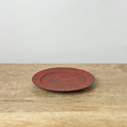 Red Rimmed Plate 10.5"