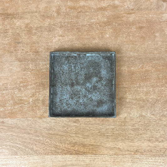 Blue Square Plate 5.5"