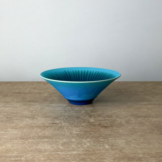 Asagao Bowl 7”, Indigo Wash Turkish Blue