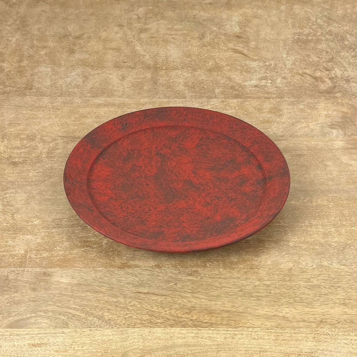 Red Rimmed Plate 10.5"