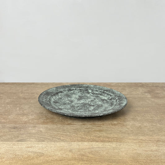 Green Rimmed Plate 10.5"